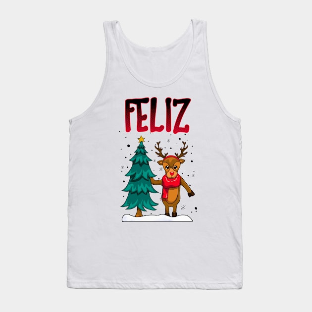 Funny Couple Matching Ugly Feliz Navidad Sweatshirts Tank Top by KsuAnn